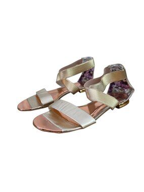 Ted Baker London Laana Gold Anklestrap Sandals 39 9 New